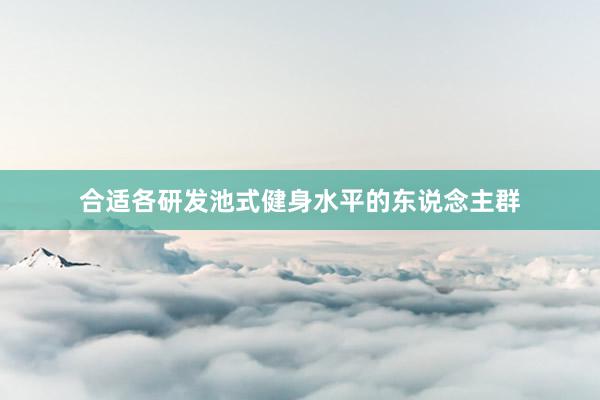 合适各研发池式健身水平的东说念主群